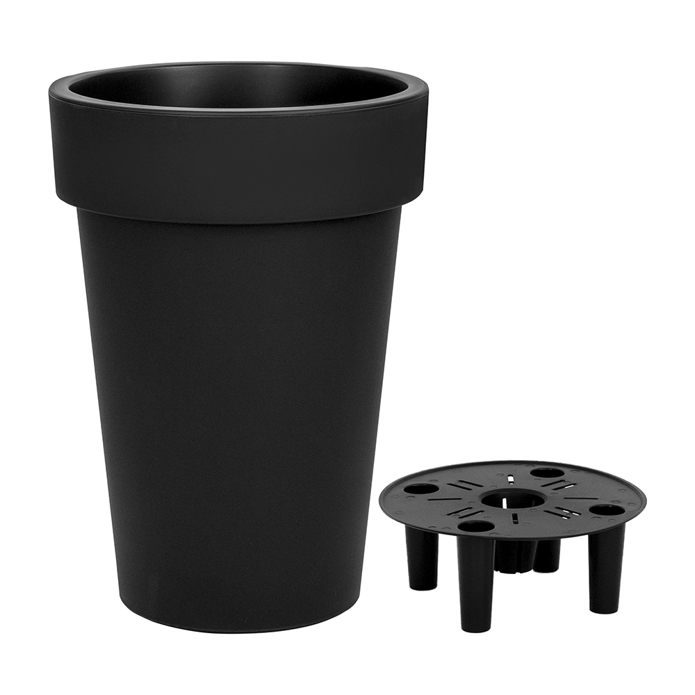 Кашпо пластиковое LOFT LONG OLA DOM антрацит d41,5 см h55,5 см 50 л
