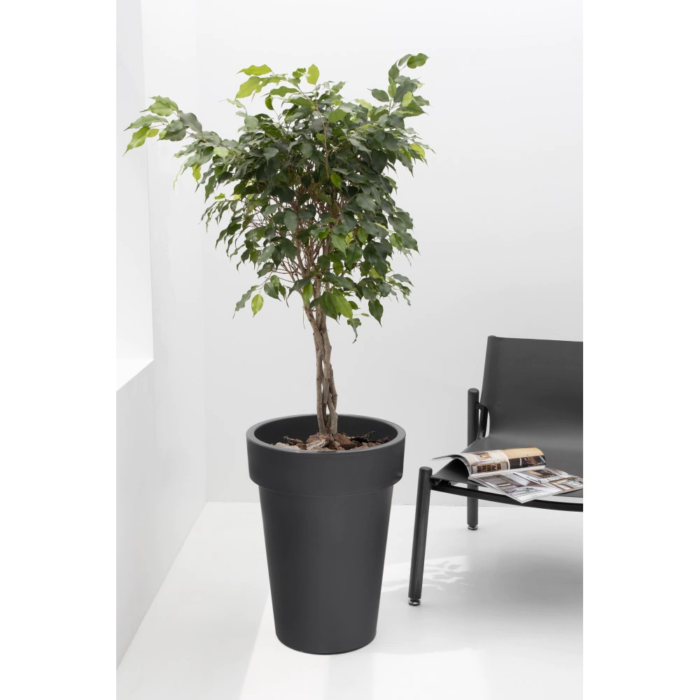 Кашпо пластиковое LOFT LONG OLA DOM антрацит d56 см h75 см 120 л