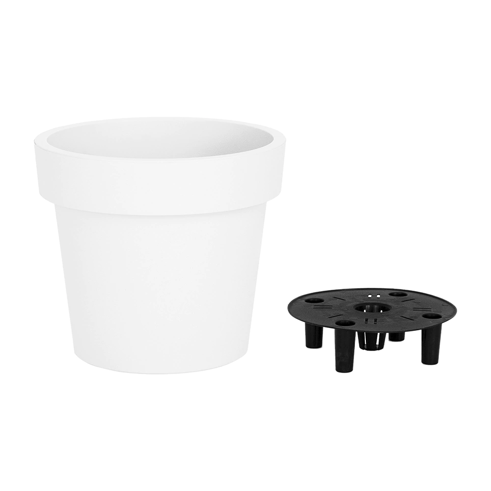 Кашпо пластиковое LOFT OLA DOM белое d22,5 см h26 см 8 л