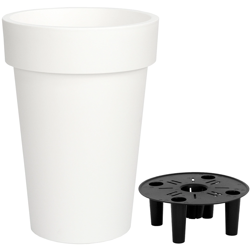 Кашпо пластиковое LOFT LONG OLA DOM белое d56 см h75 см 120 л