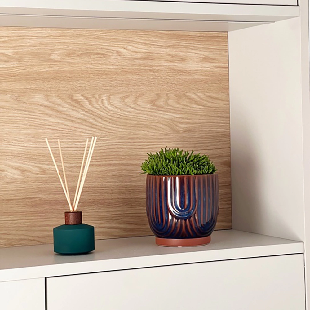 Кашпо керамическое Vintage синее d14 см h13 см 1,5 л