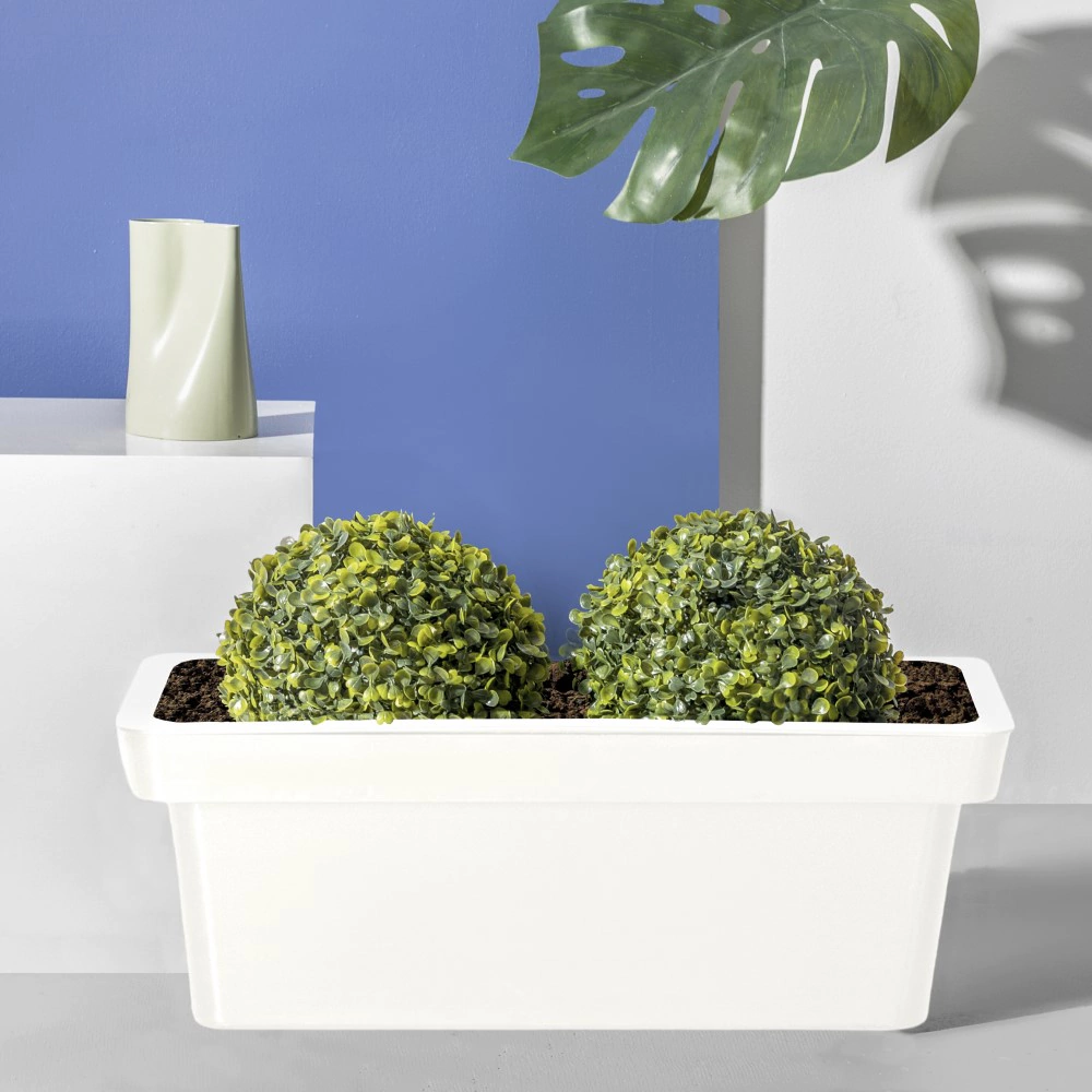 Кашпо пластиковое LOFT OLA DOM белое 80х30х30 см 50 л