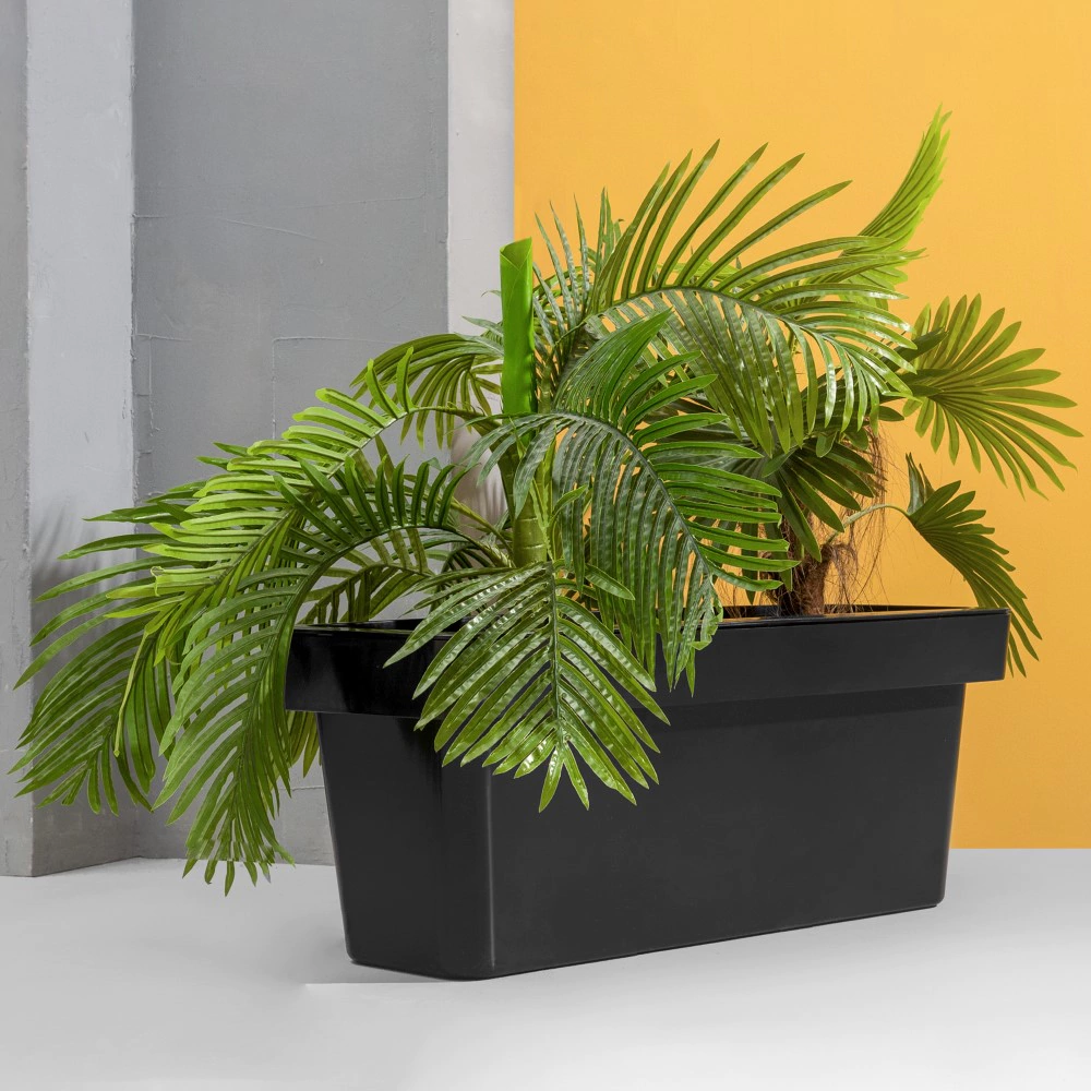 Кашпо пластиковое LOFT OLA DOM антрацит 90х35х35 см 73 л