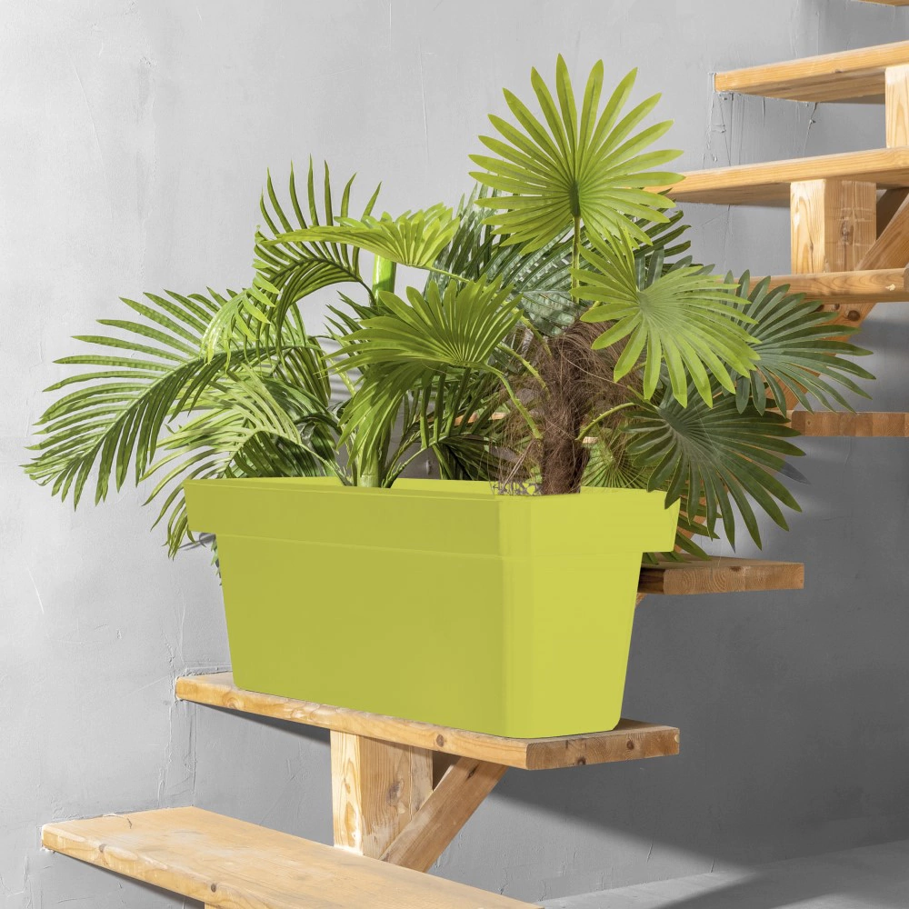 Кашпо пластиковое LOFT OLA DOM салатовое 90х35х35 см 73 л