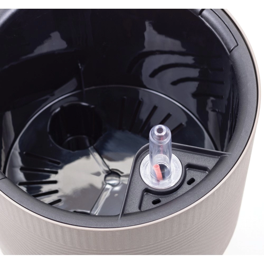 Кашпо пластиковое Шэнк французcкий серый d22 см h22,5 см 6,5 л со вставкой 3,8 л