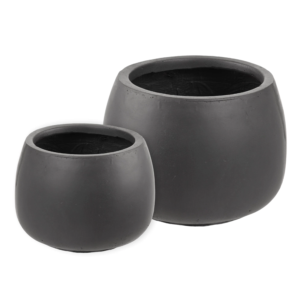 Уличный горшок GardenArts матовый антрацит d32,5 см h22,5 см 23 л