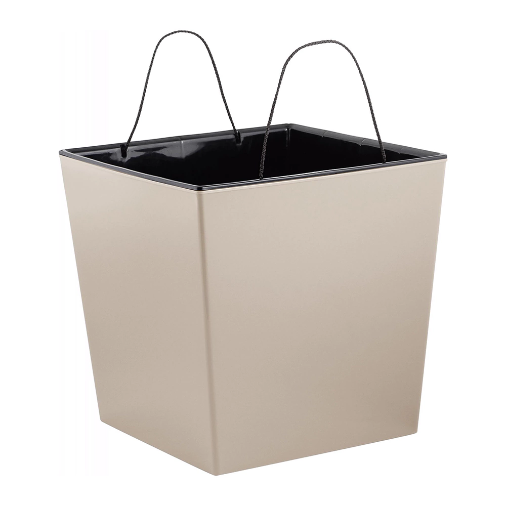 Горшок пластиковый London CUBE калифорнийский миндаль 18x18х18 см 4,2 л