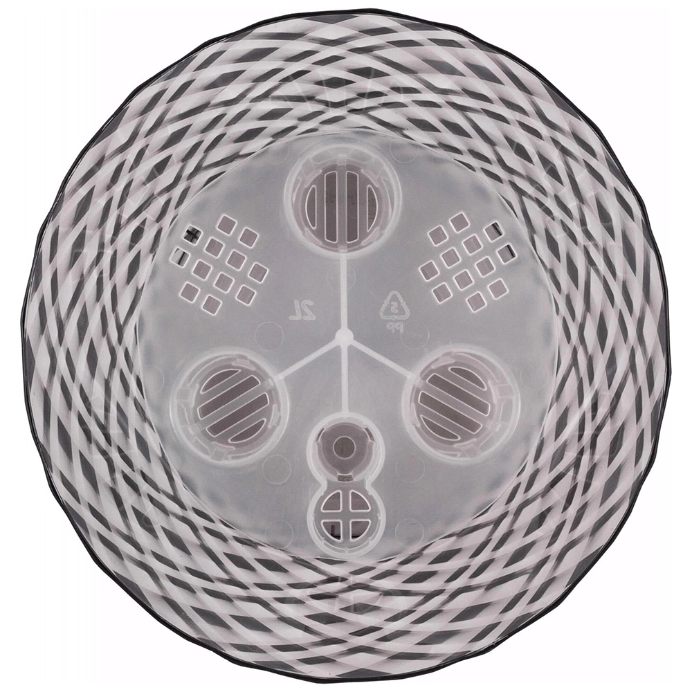 Кашпо для орхидей пластиковое Manhattan Cristallo серое d16 см h14,5 см 1,6 л