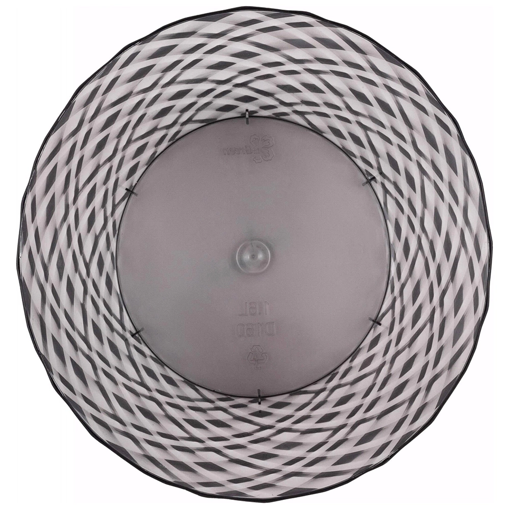 Кашпо для орхидей пластиковое Manhattan Cristallo серое d16 см h14,5 см 1,6 л