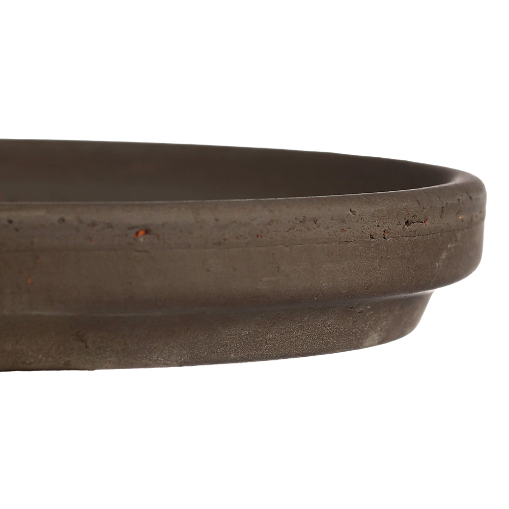 Поддон керамический терракотовый базальт d14 см h2,5 см