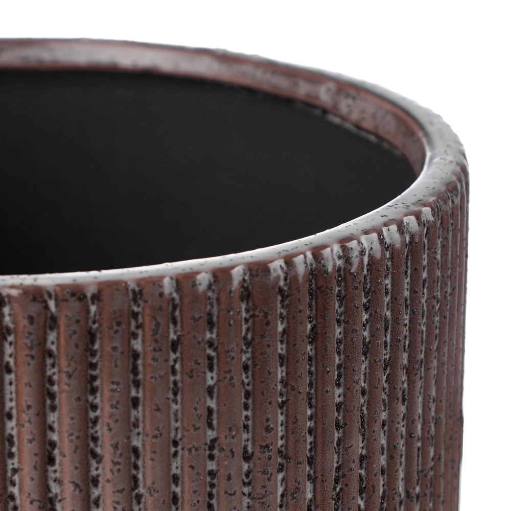 Кашпо керамическое Прямые линии на ножках d23,5 см h23,5 см 6,4 л