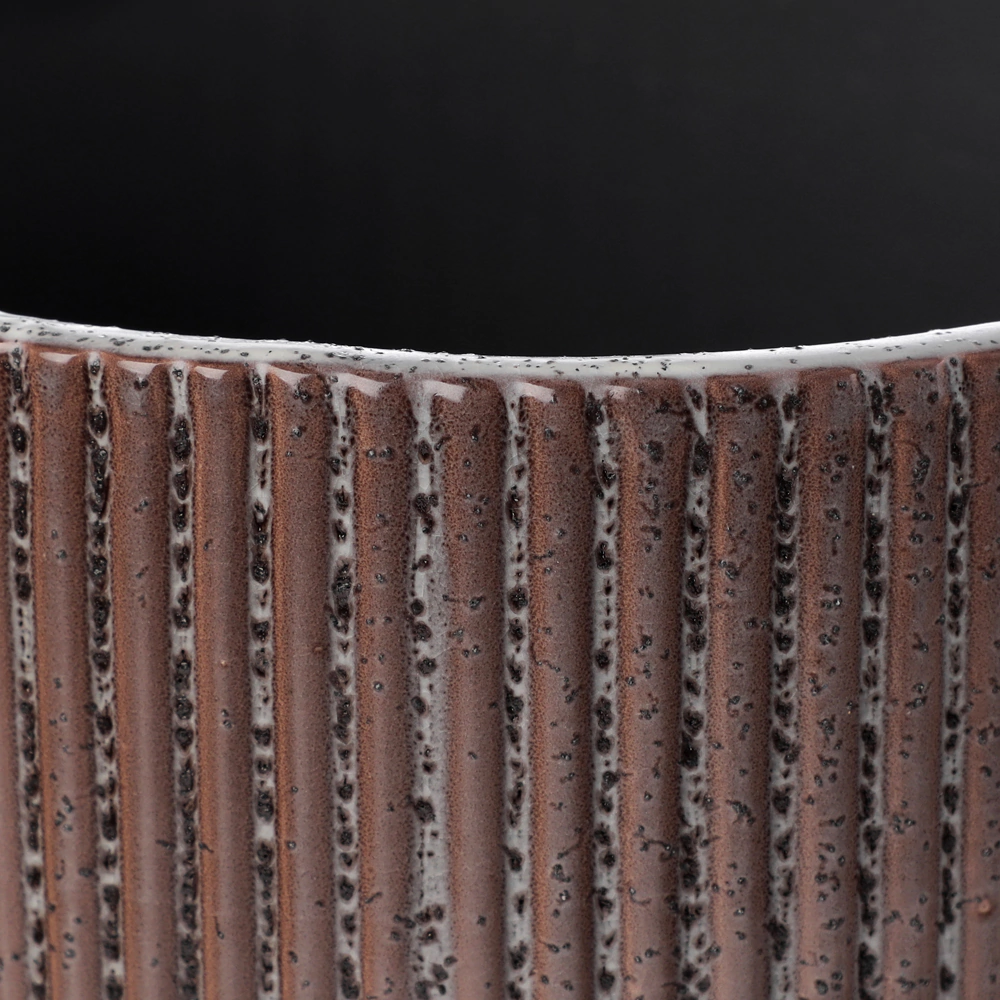 Кашпо керамическое Прямые линии на ножках d23,5 см h23,5 см 6,4 л