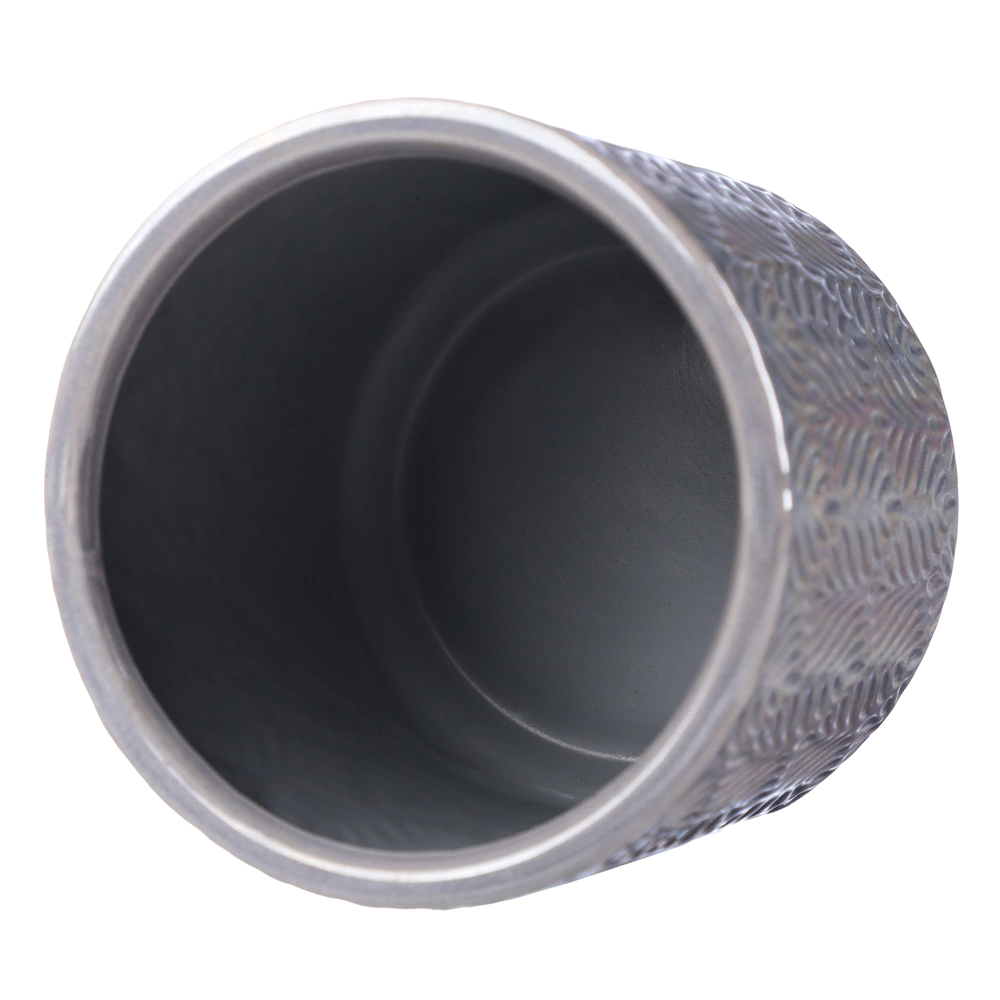 Кашпо керамическое серое d16,5 см h16 см 2,4 л