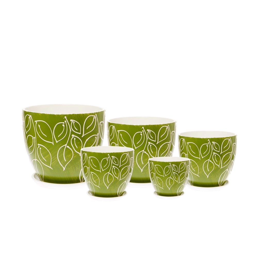 Горшок керамический Олива зеленый d15 см h13 см 1,4 л