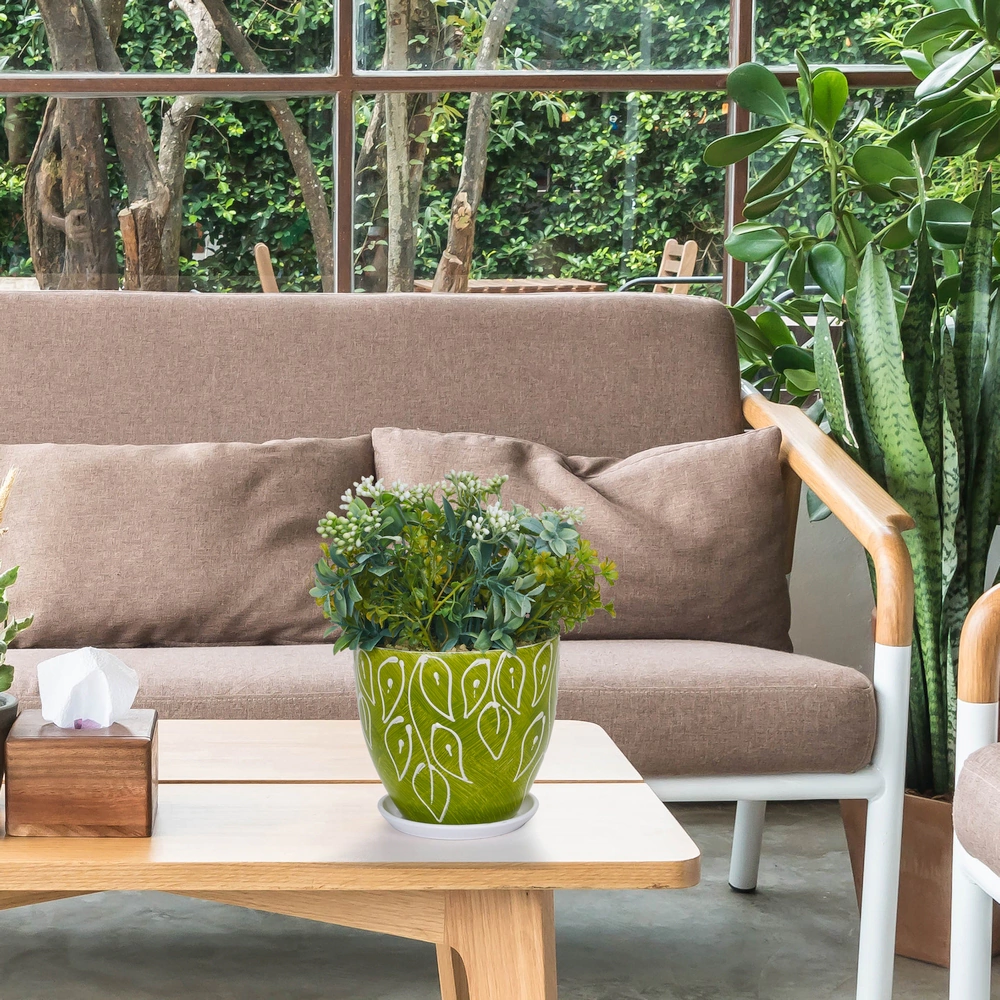 Горшок керамический Олива зеленый d15 см h13 см 1,4 л