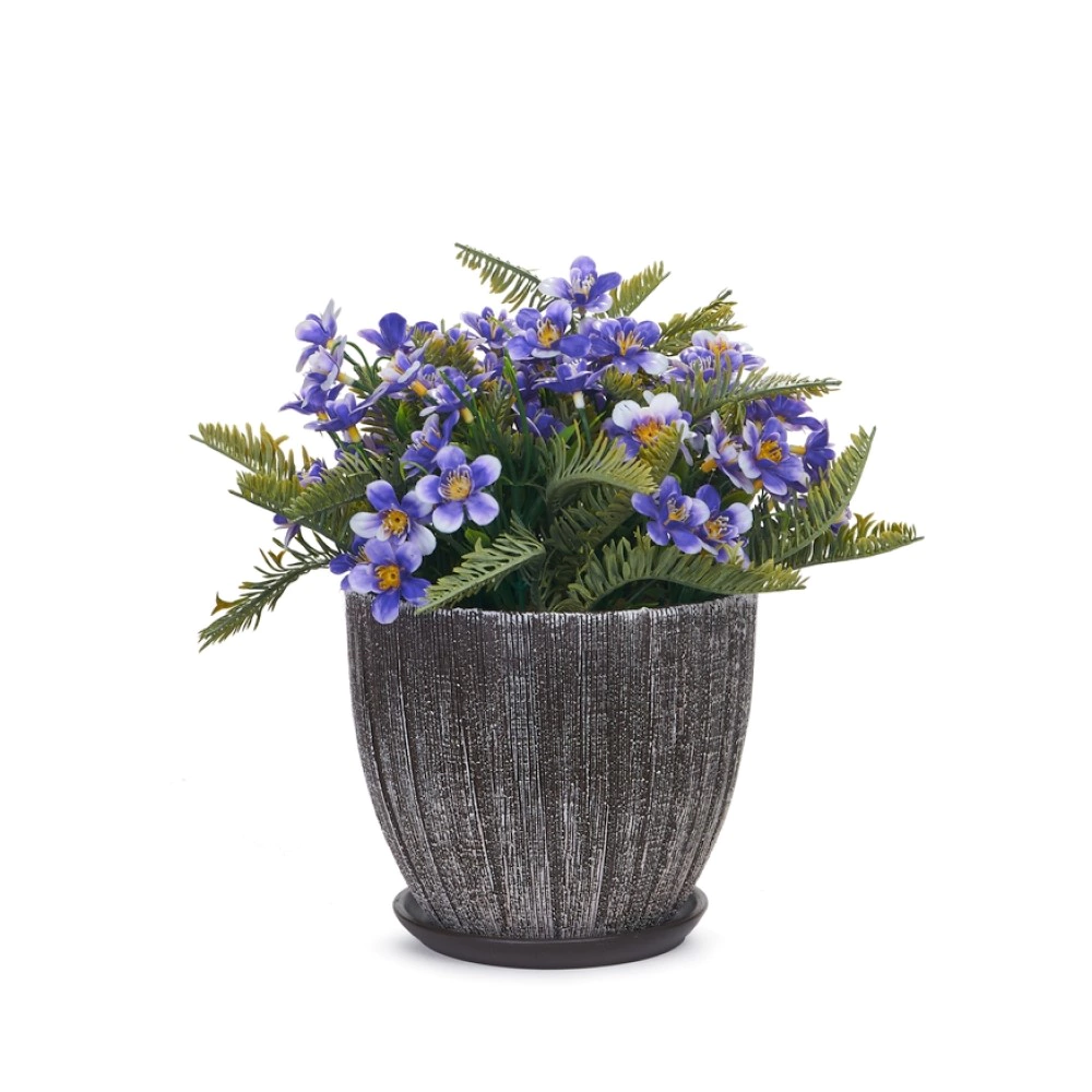 Горшок керамический Меланж коричневый d15 см h13 см 1,4 л