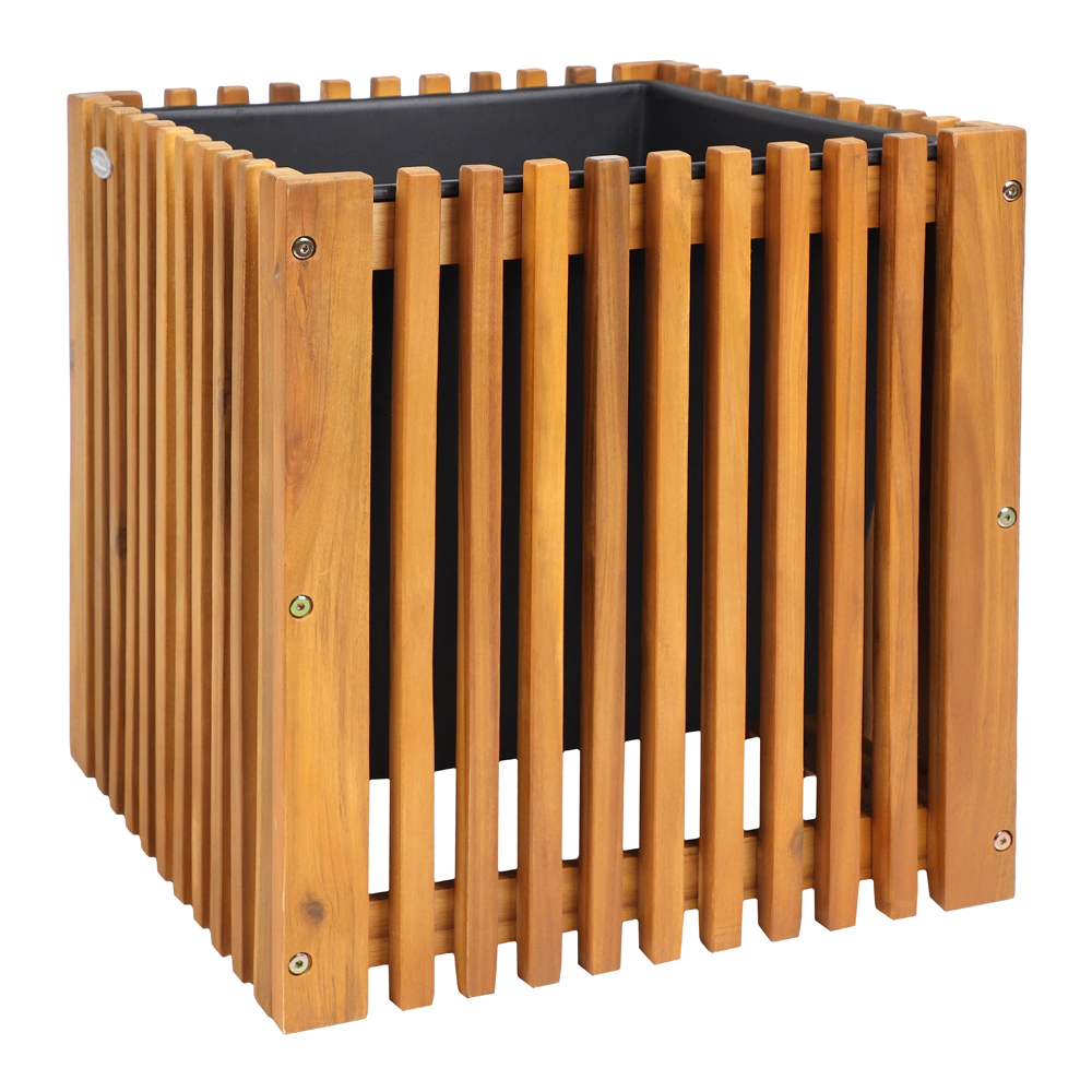 Клумба для цветов деревянная 46х46х50 см 3,84 л акация VERANA