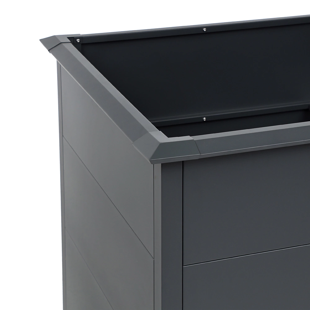 Клумба для цветов стальная 150х75х77 см антрацит VERANA