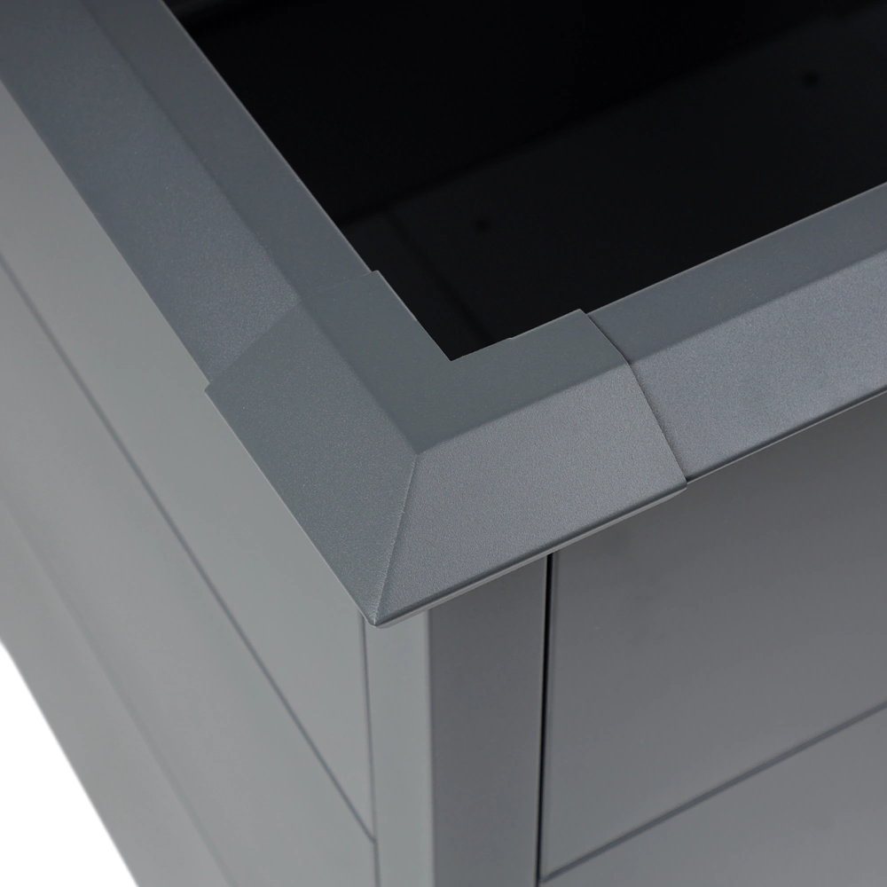 Клумба для цветов стальная 150х75х77 см антрацит VERANA