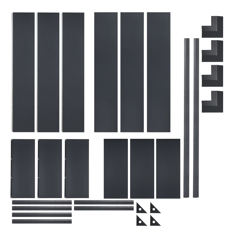 Клумба для цветов стальная 150х75х77 см антрацит VERANA