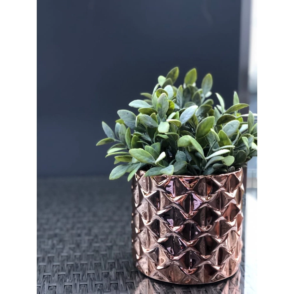 Кашпо керамическое d13 см h12 см 1,2 л золото Moon