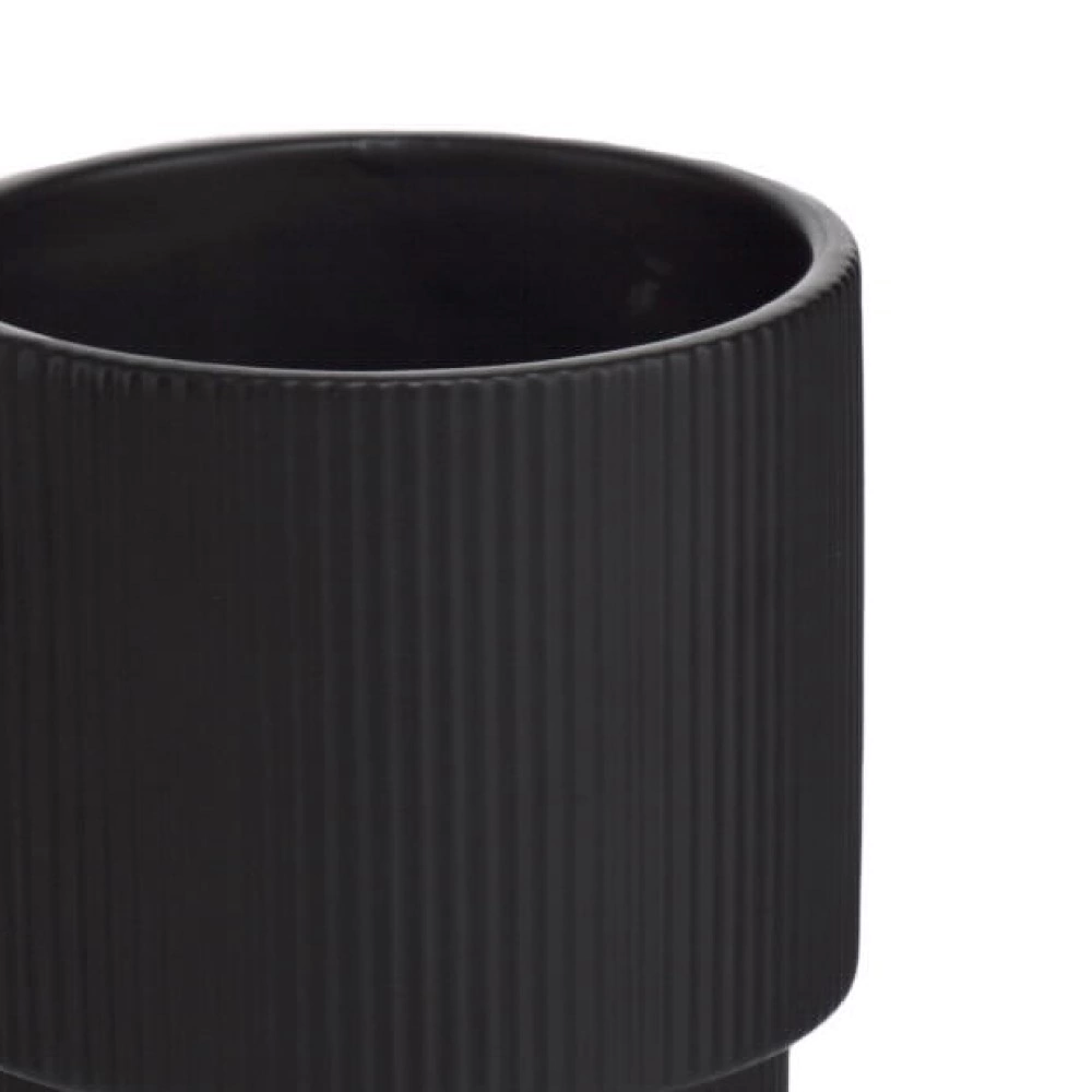 Кашпо керамическое d13 см h15 см 1,6 л черное Barcelona