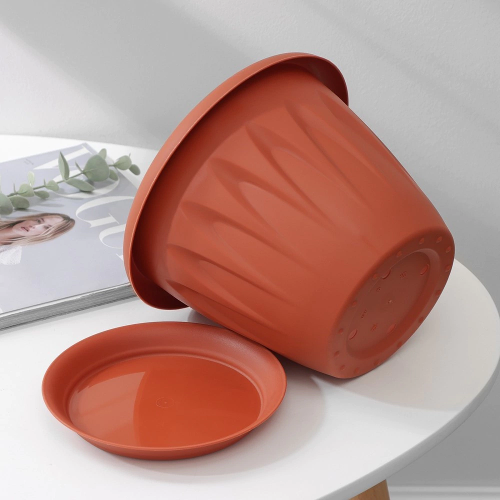 Кашпо пластиковое Алиция терракотовое d20 см h16 см 2,6 л