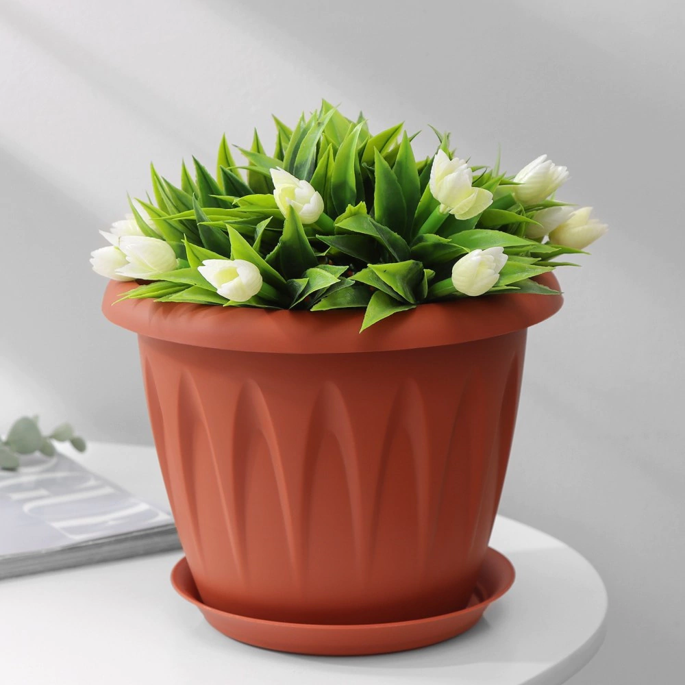 Кашпо пластиковое Алиция терракотовое d20 см h16 см 2,6 л