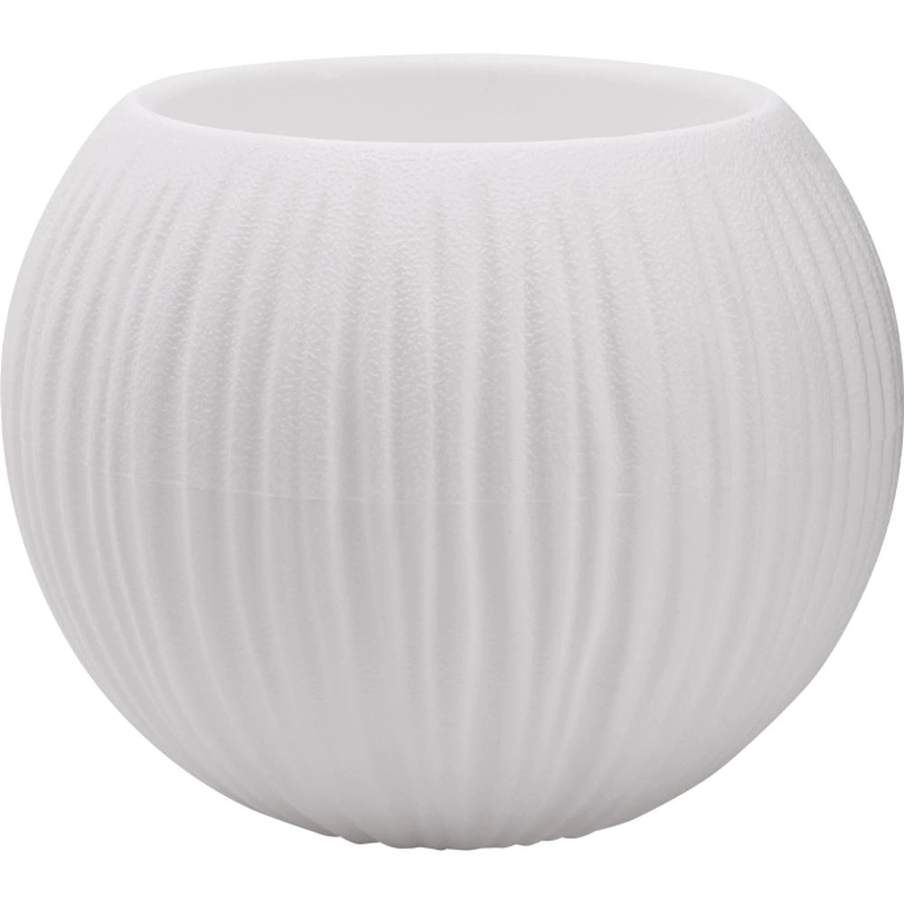 Кашпо пластиковое d12 см h10 см 0,3 л Сфера мини белое