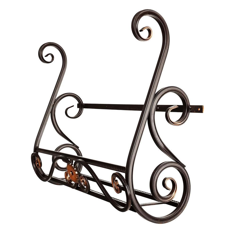 Держатель для балконного ящика с цветком кованый коричневый 64х19,5х55 см