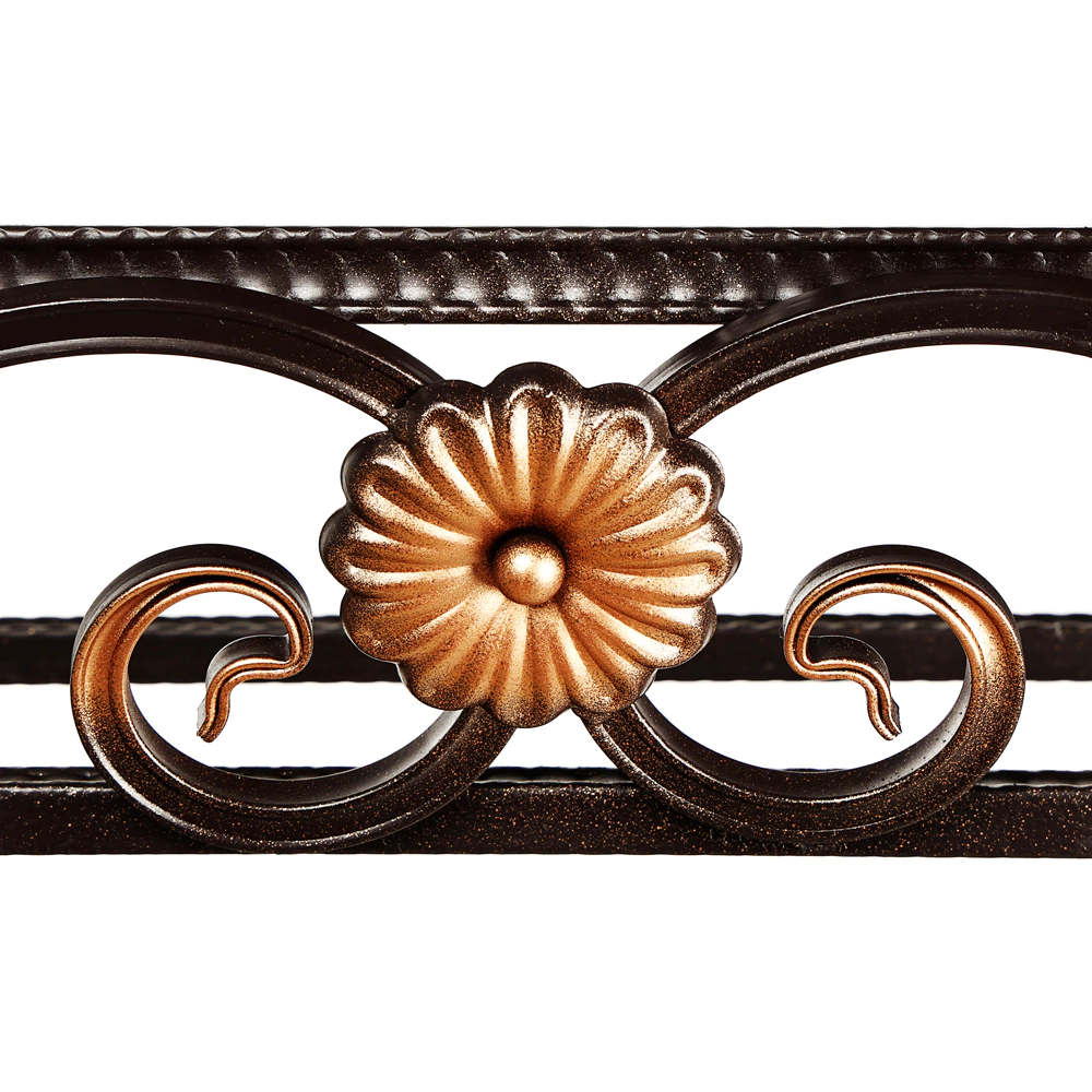 Держатель для балконного ящика с цветком кованый коричневый 64х19,5х55 см