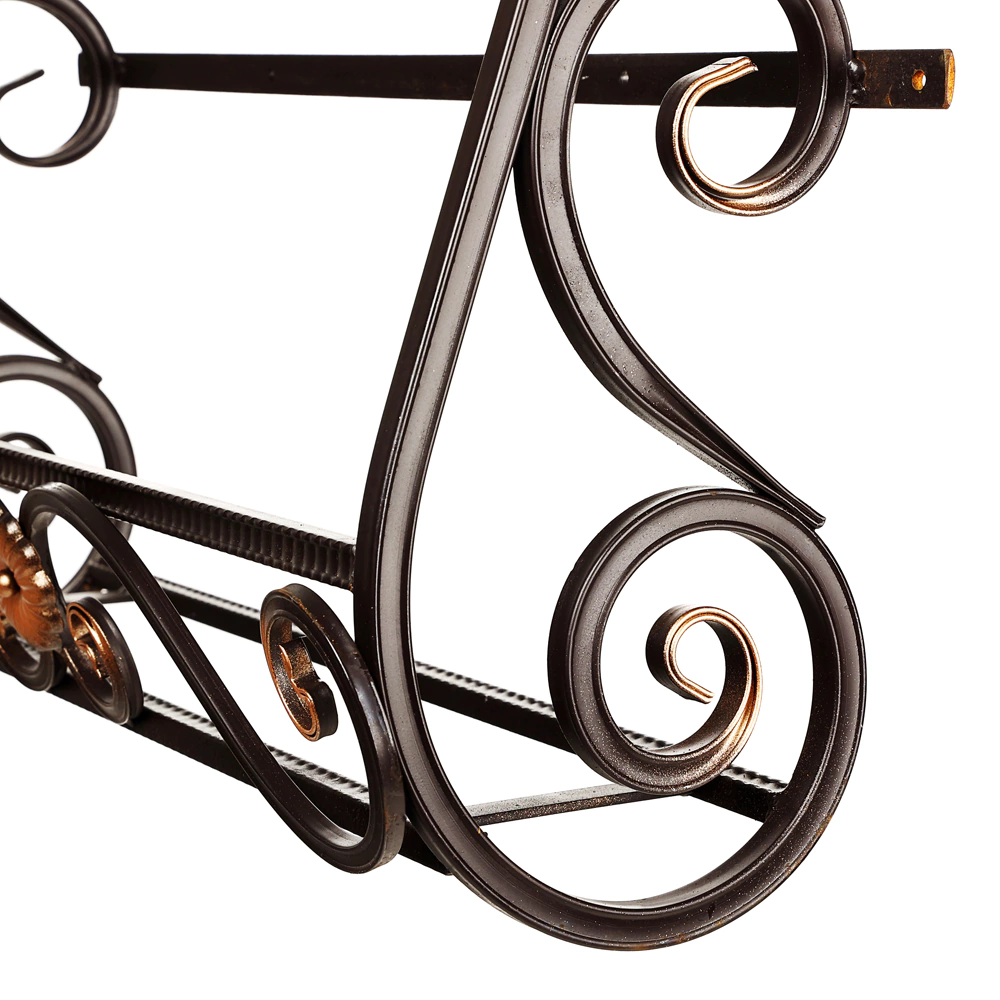 Держатель для балконного ящика с цветком кованый коричневый 64х19,5х55 см