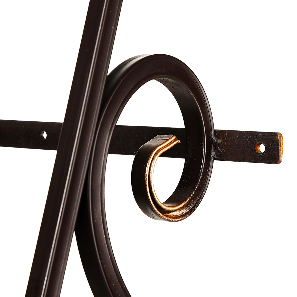 Держатель для балконного ящика с цветком кованый коричневый 64х19,5х55 см