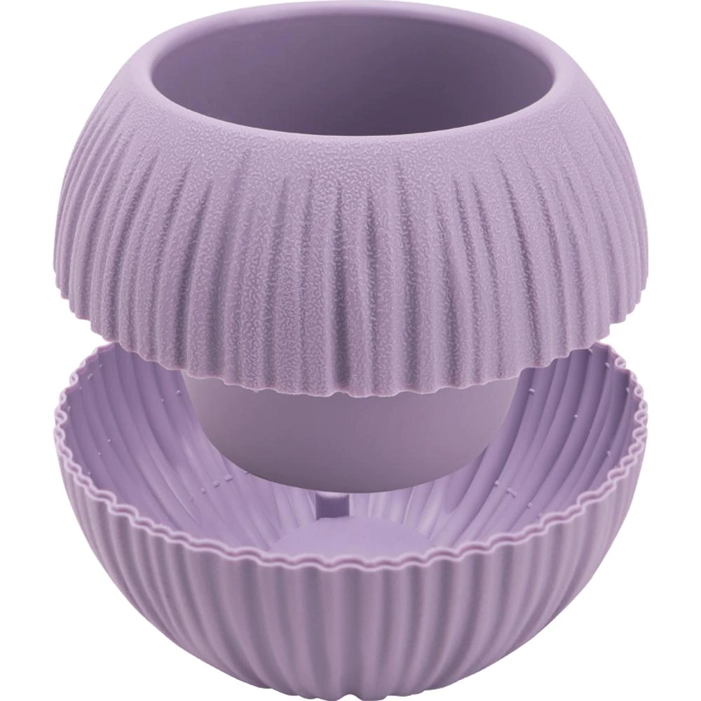 Кашпо пластиковое d20 см h19 см 1,7 л Сфера лавандовый сорбет