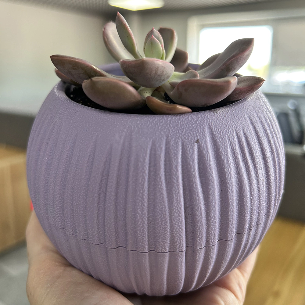 Кашпо пластиковое d20 см h19 см 1,7 л Сфера лавандовый сорбет