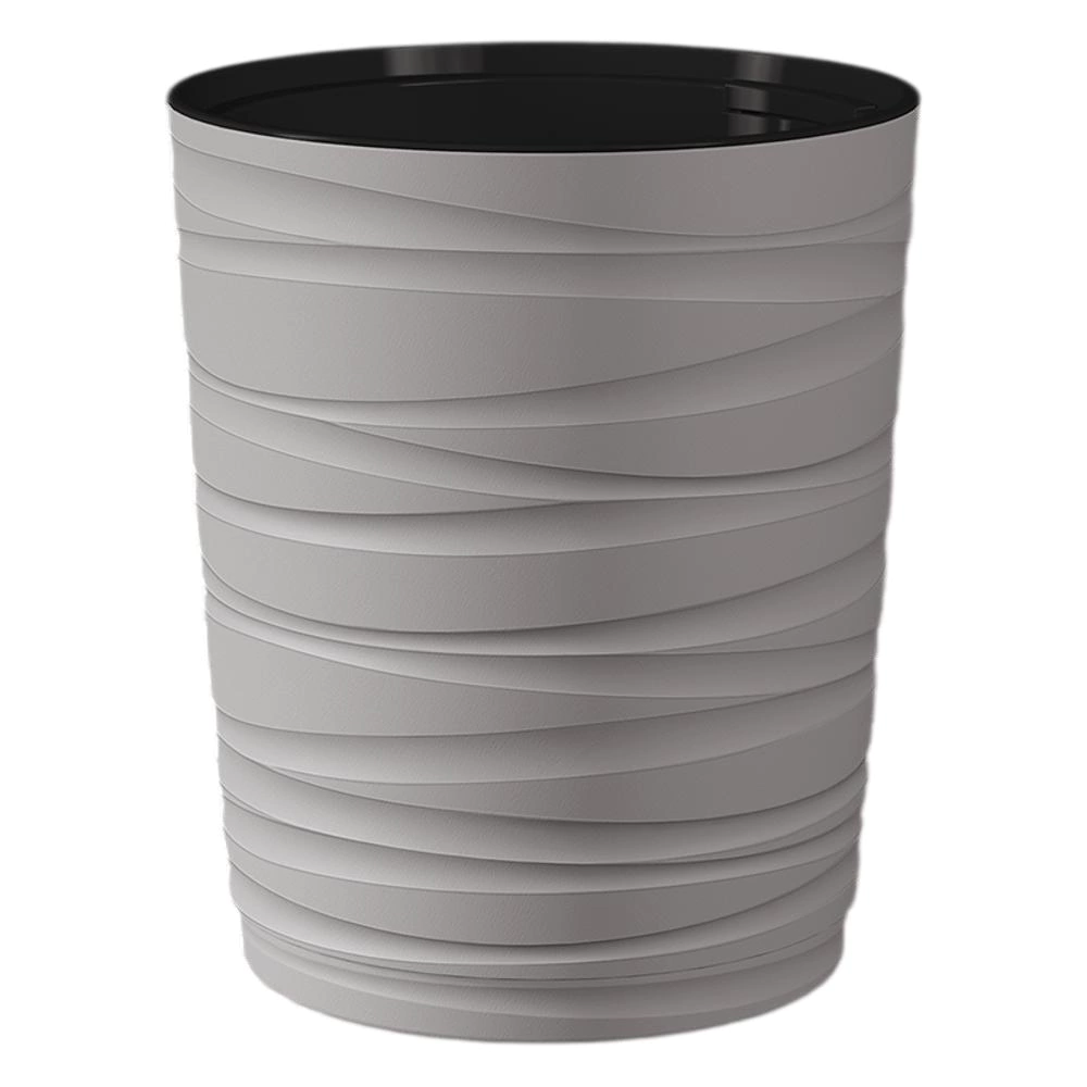 Кашпо пластиковое d30 см h36 см 15 л Модерн Медиум серый жемчуг