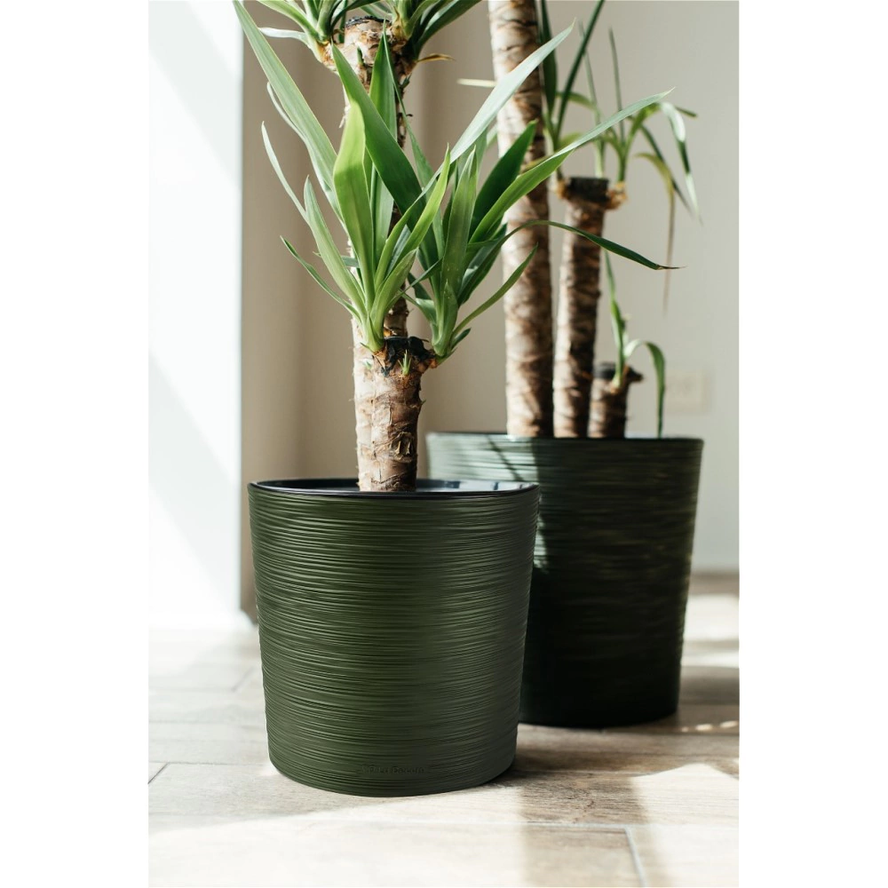 Кашпо пластиковое d31 см h29 см 15 л La Decoro теплая хвоя