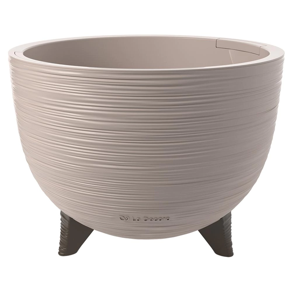 Кашпо пластиковое d32 см h24,2 см 9,8 л на ножках La Decoro латте