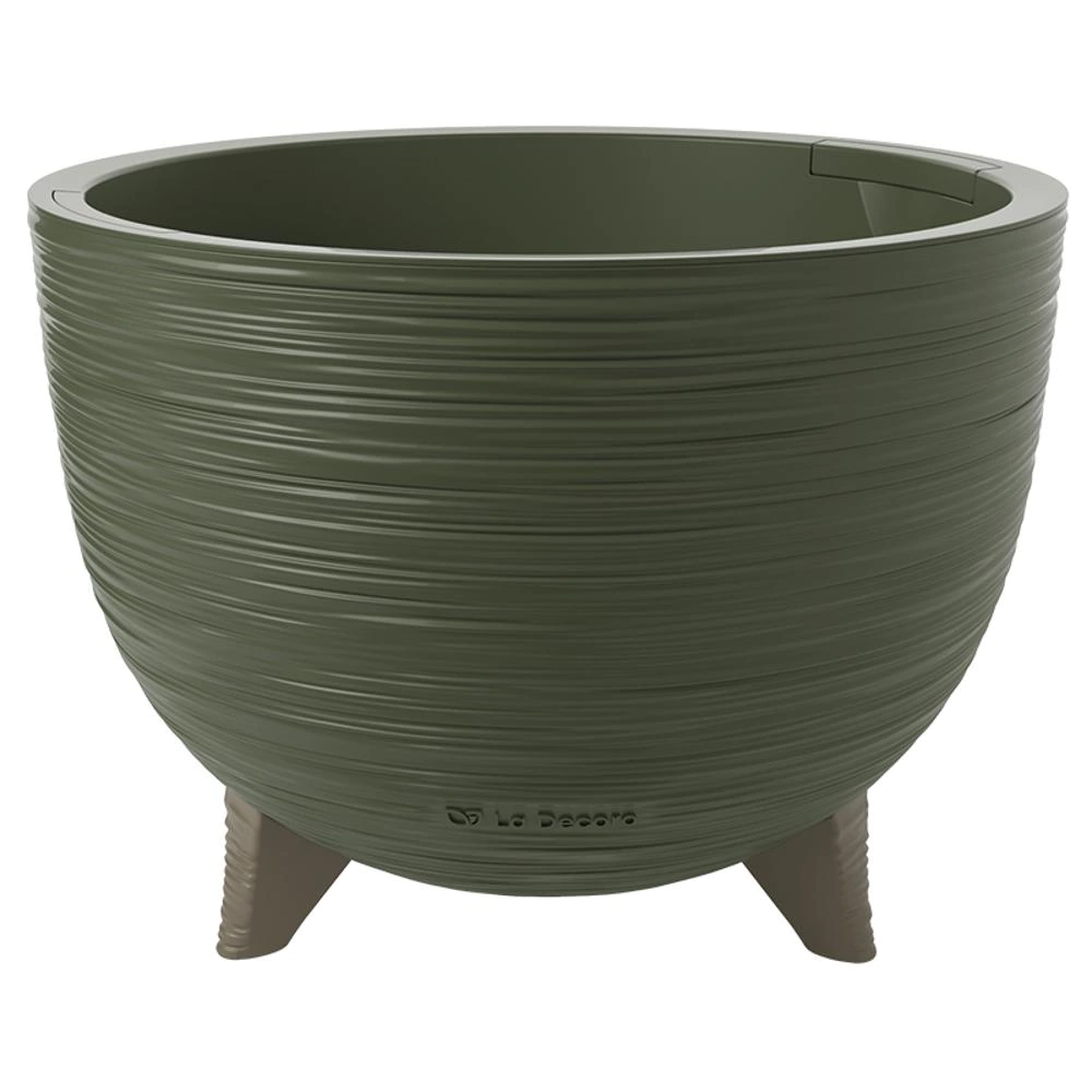 Кашпо пластиковое d32 см h24,2 см 9,8 л на ножках La Decoro теплая хвоя