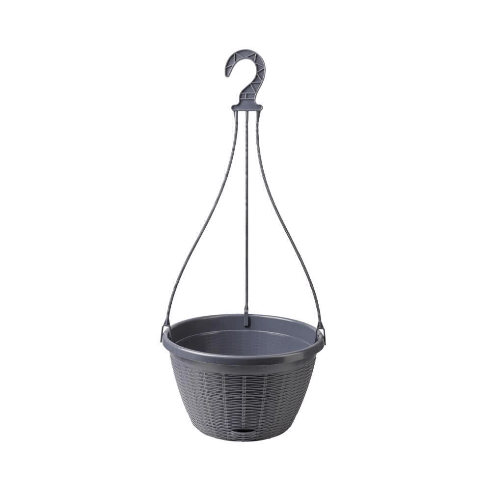 Горшок пластиковый подвесной d30,6 см h17,5 см 6,5 л антрацит