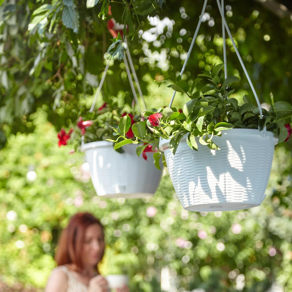 Горшок пластиковый подвесной d27 см h16 см 4,5 л белый