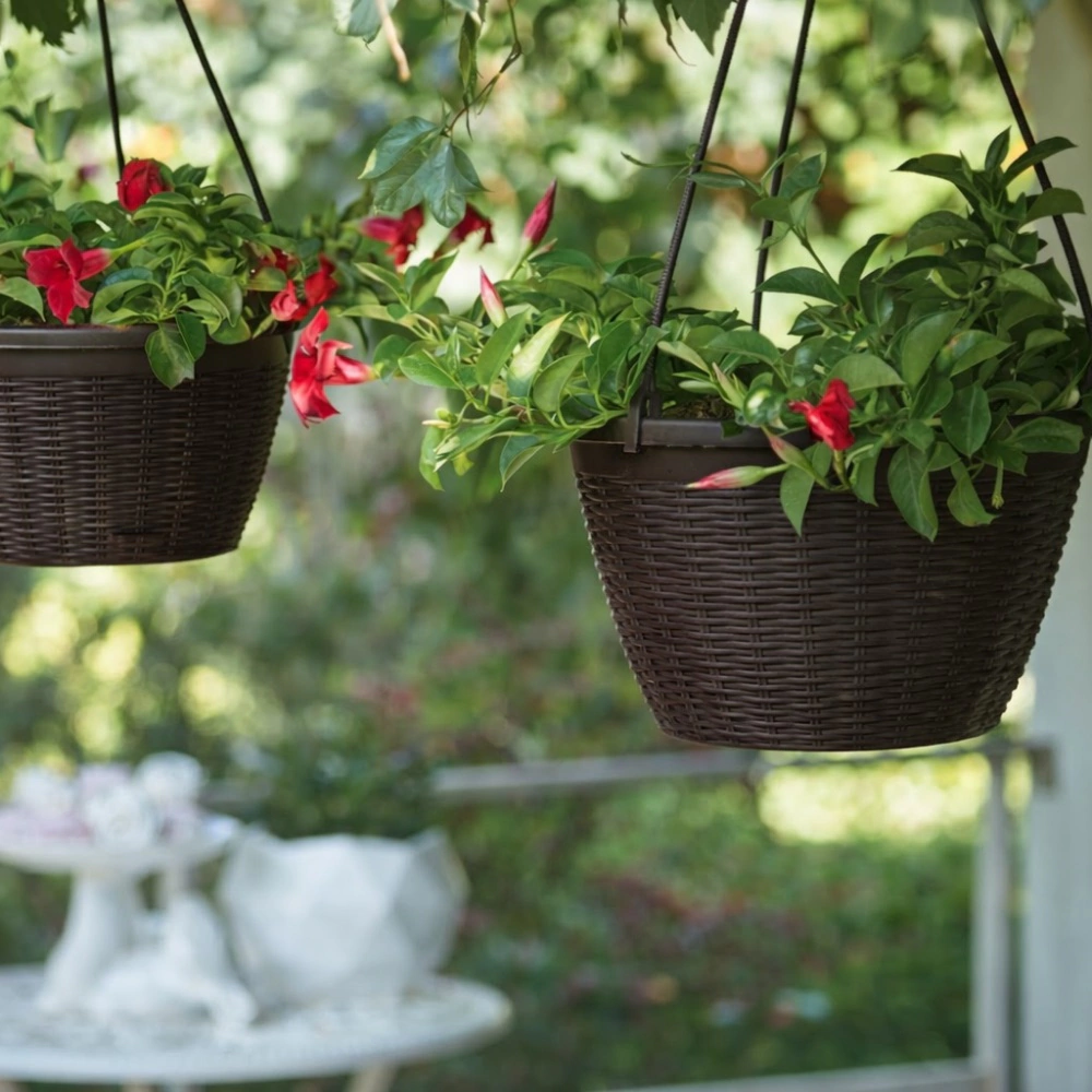 Горшок пластиковый подвесной d27 см h16 см 4,5 л темно-коричневый