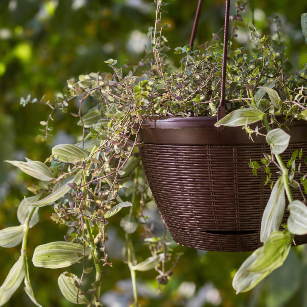 Горшок пластиковый подвесной d30,6 см h17,5 см 6,5 л темно-коричневый