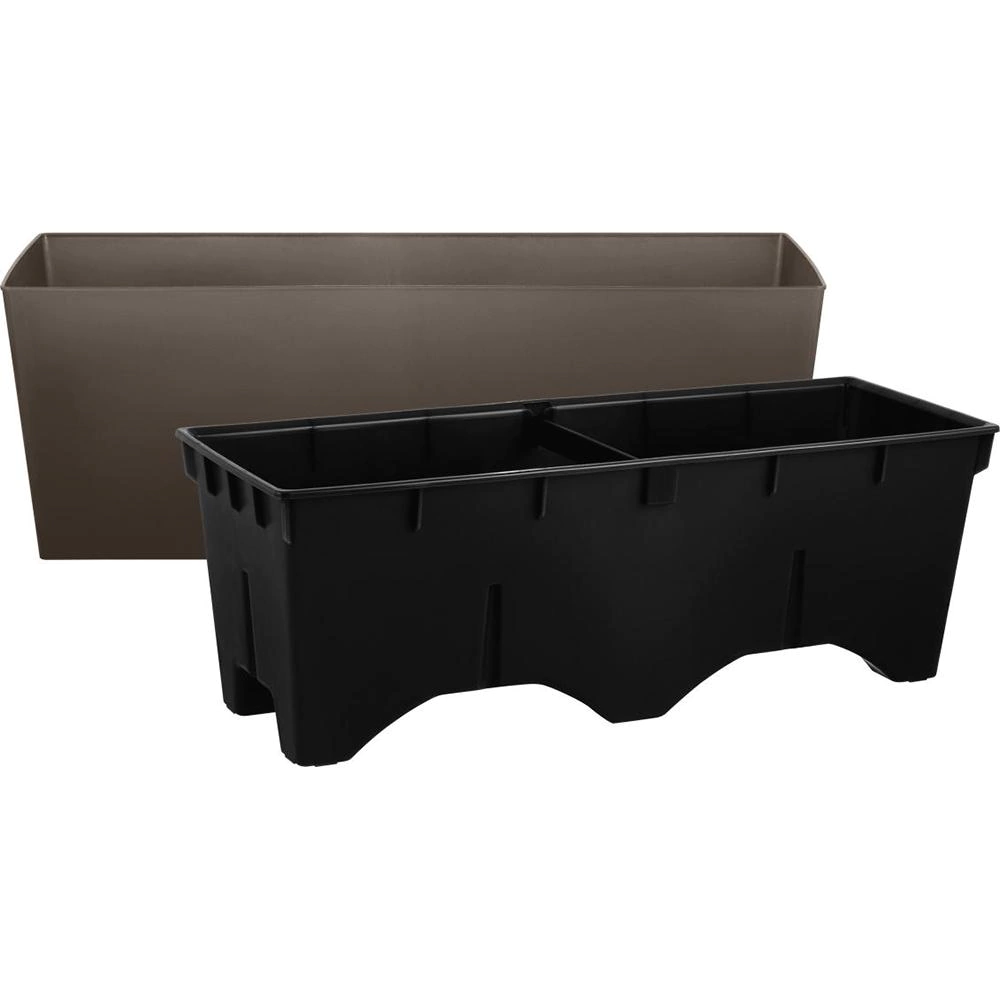 Балконный ящик пластиковый London Cube французский платан 40х14,8х14,3 см 7 л