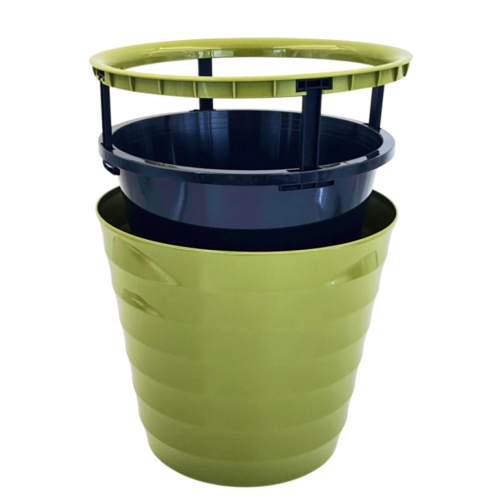 Кашпо пластиковое с вкладкой d27 см h24 см 9 л Лаура папоротник