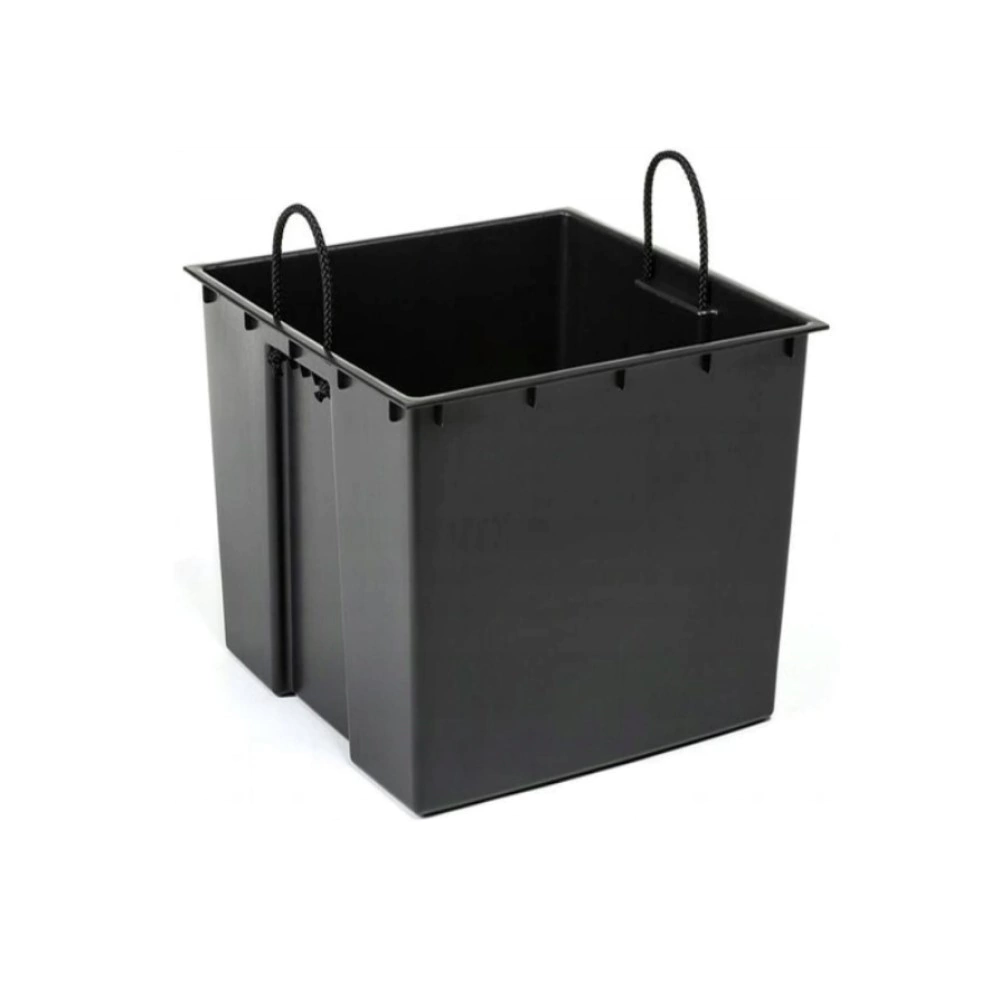 Кашпо пластиковое с вкладкой 30х30х30 см 23,4 л Квадро нефрит