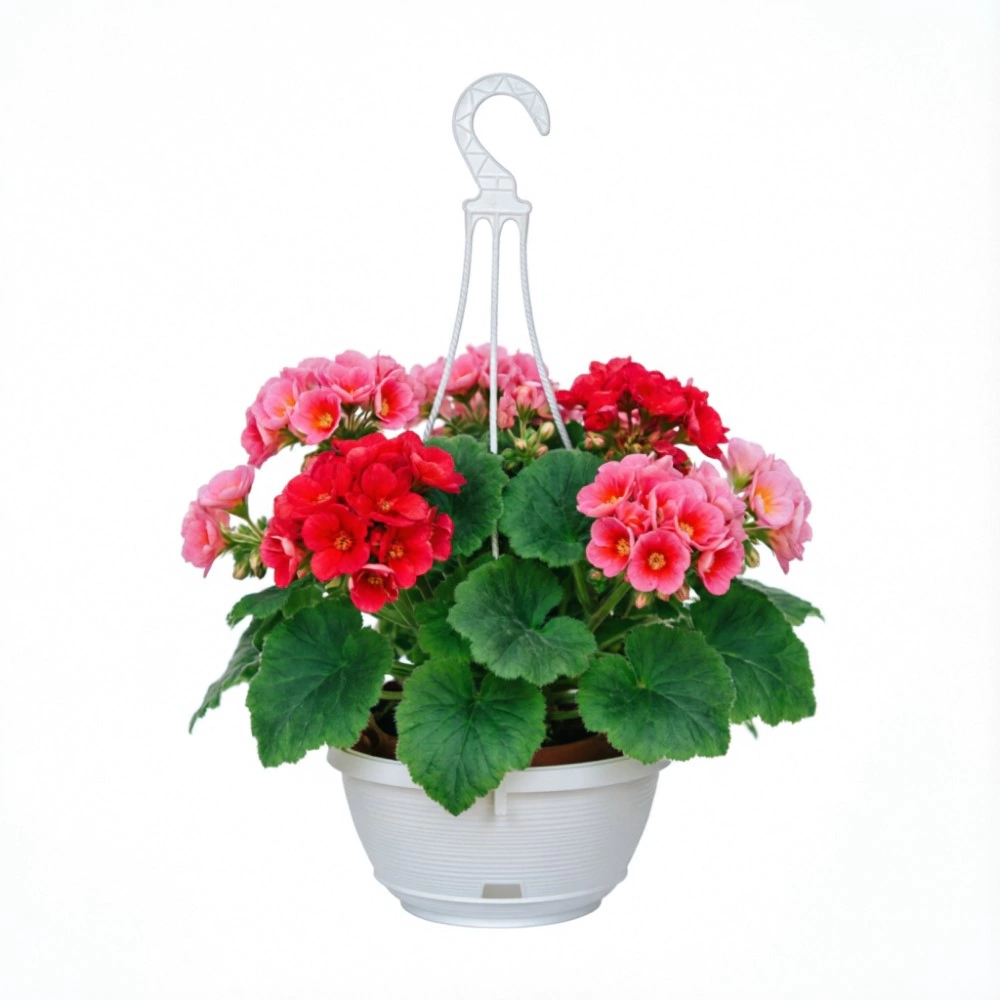 Подвес для горшка пластиковый 45 см белый