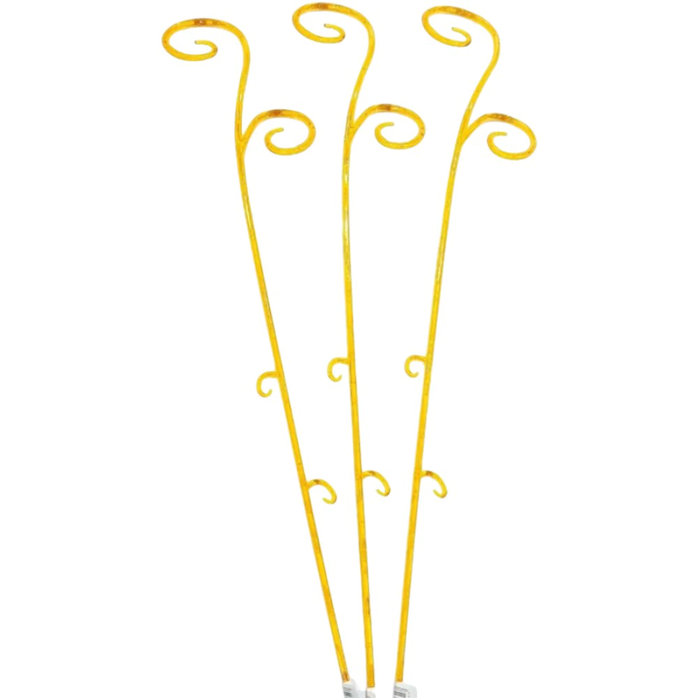 Опора для орхидей 60 см желтая