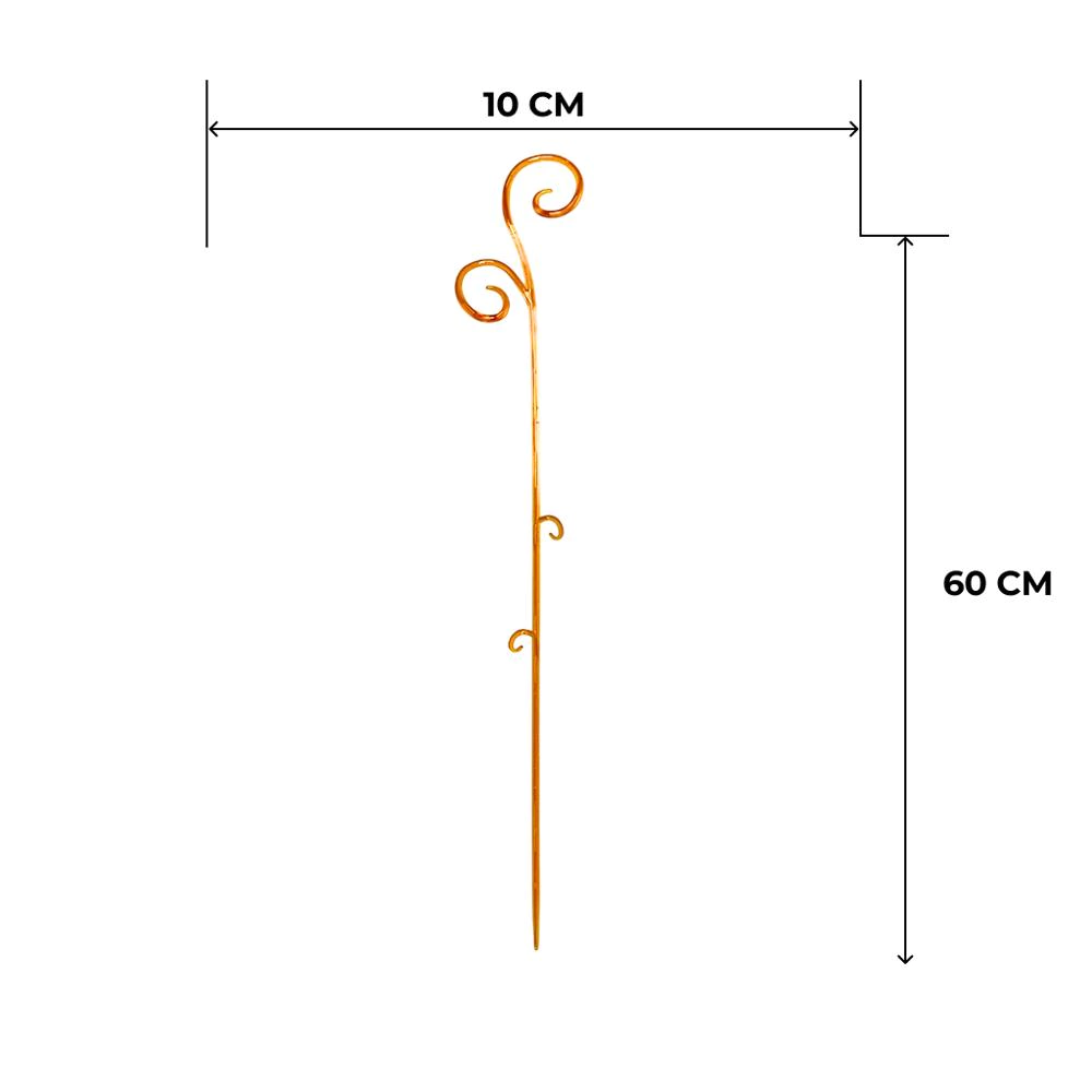 Опора для орхидей 60 см желтая