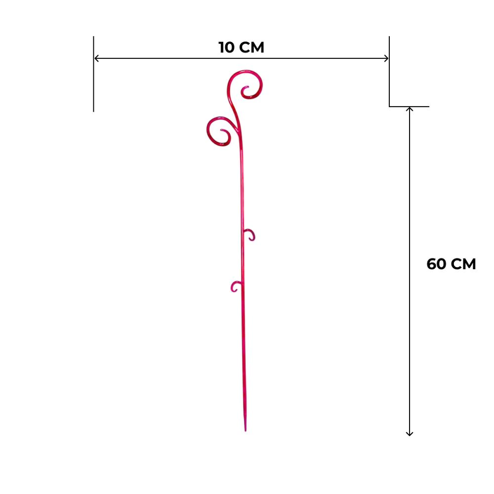 Опора для орхидей 60 см розовая